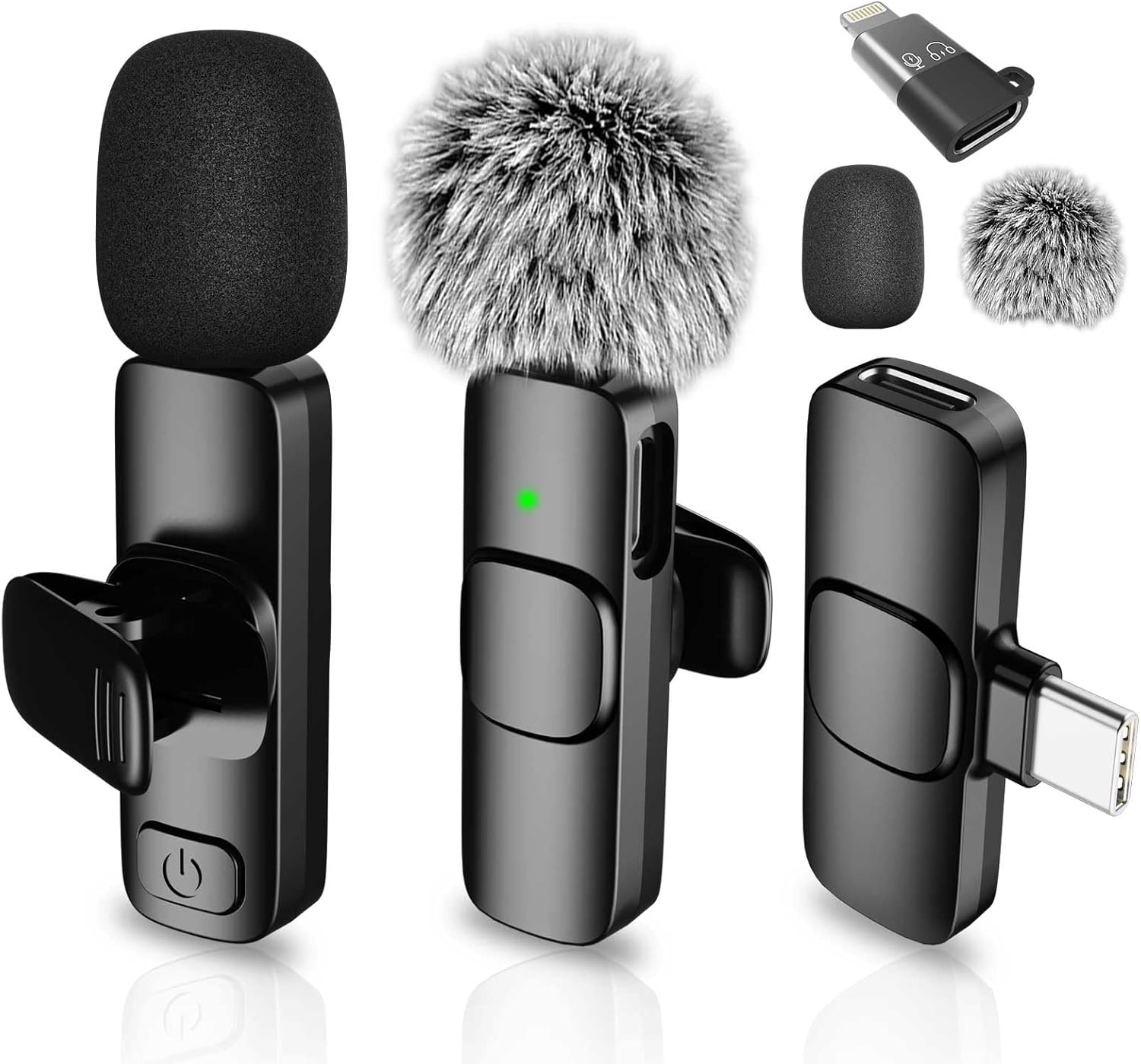 Wireless Lavalier Microphone for iPhone - Android, iPad, Tablets