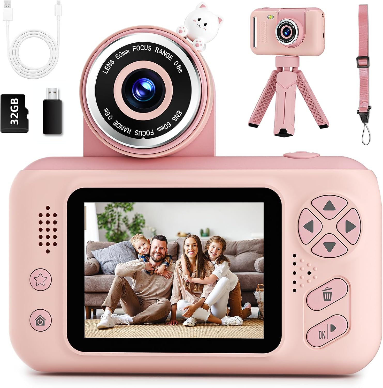 Upgrade Kids Selfie Camera,Chritmas Birthday Gift