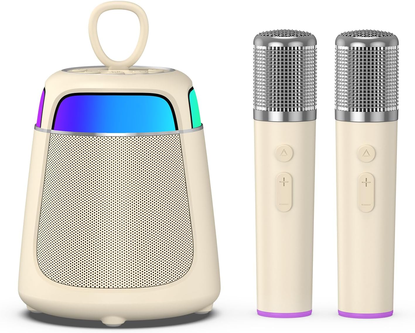 Karaoke Machine for Kids & Adults Portable Bluetooth Speaker with 2 Wireless Karaoke Microphones